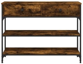 Mesa consola 100x25x75 cm derivados de madeira carvalho fumado