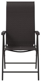 Cadeiras de jardim dobráveis 8 pcs vime PE cor preto café