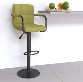 vidaXL Banco de bar tecido verde
