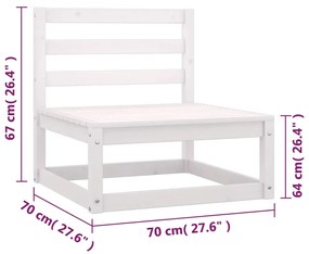 6 pcs conjunto lounge de jardim c/ almofadões pinho maciço