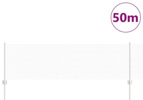 Cerca de Arame Soldado com 22 Postes U Prateado 0.6x50 m Aço