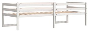 Estrutura de cama infantil 90x190 cm pinho maciço branco