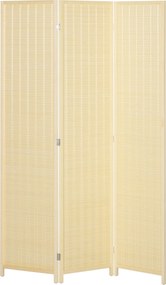 HOMCOM Biombo de madeira separador de ambiente divisória dobrável 3 painéis 135 x 180 cm madeira natural | Aosom Portugal