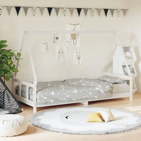 Estrutura de cama infantil 90x190 cm pinho maciço branco