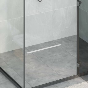 vidaXL Ralo de Chuveiro 360° com Modelo Slim Prateado 50 cm