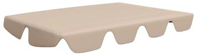Toldo suplente p/ baloiço de jardim 150/130x105/70 cm bege