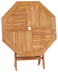 5 pcs conjunto de jantar p/ jardim madeira de teca maciça