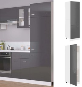 vidaXL Armário para frigorífico “Lyon” 60x57x207 cm cinza