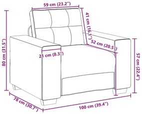 Conjunto de Sofá de 3 Peças com Almofadas em Veludo Castanho