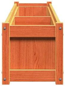 Vasos/floreiras de jardim 2 pcs pinho maciço castanho cera