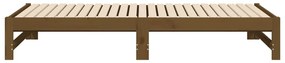 Estrutura sofá-cama de puxar 2x(90x190)cm pinho maciço castanho