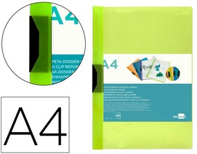 Bolsa Dossier com Clip Lateral Din A4 Verde 30 Folhas