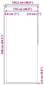 Estore de rolo para o duche 120x240 cm bolhas