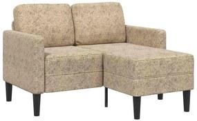 Sofá 2 lugares com Chaise em L 125 cm couro artificial