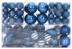 Enfeites de Natal 98 pcs Ø3/4/6 cm azul