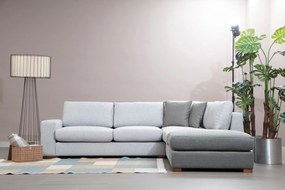 Sofá de Canto Loop – Cinzento Claro – 246 cm x 266 cm