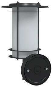 Candeeiros de parede p/ exterior 2 pcs aço inoxidável preto