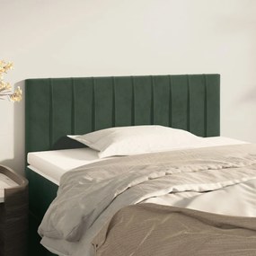 Cabeceira de cama veludo 90x5x78/88 cm verde-escuro