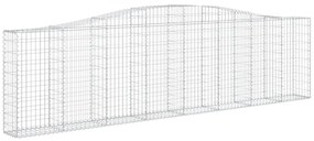 Cestos gabião arqueados 6pcs 400x30x100/120cm ferro galvanizado