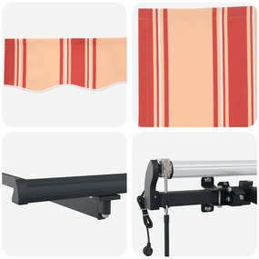 Toldo Retrátil Automático Amarelo e Laranja 500 x 350 cm