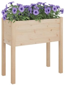 Vasos/floreiras de jardim 2 pcs 70x31x70 cm pinho maciço