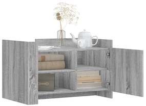 Mesa de centro 80x50x50 cm derivados de madeira cinzento sonoma