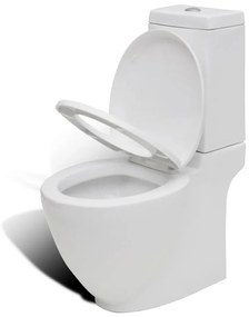 Conjunto com sanita e bidé cerâmica branca