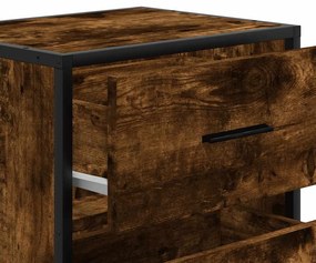 Mesa de cabeceira de parede 40x31x39,5 cm carvalho fumado