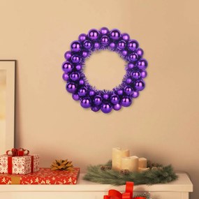 vidaXL Guirlandas de Bolas de Natal 2 pcs Lilás 33 x 33 x 7 cm