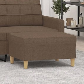 vidaXL Apoio de pés 70x55x41 cm tecido castanho