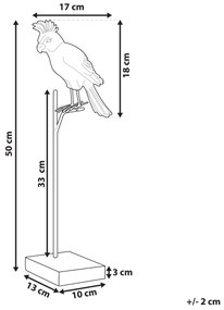 Estatueta decorativa dourada e preta COCKATOO Beliani