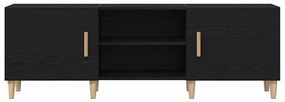 Suporte para TV vidaXL - Carvalho Preto, 150x30x50 cm, Feito de Madeir