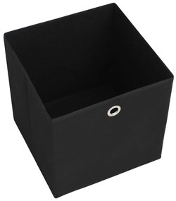 Caixas arrumação 10 pcs 28x28x28 cm tecido-não-tecido preto