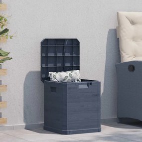 vidaXL Caixa de arrumação para jardim 90 L antracite