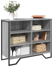 vidaXL Aparador 91x35,5x74,5 cm derivados de madeira cinzento sonoma