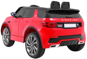 Carro elétrico para Crianças 12V Land Rover Discovery Rodas de EVA, Assento de couro Vermelho