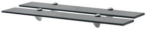 vidaXL Prateleiras flutuantes 2 pcs vidro 70x10 cm 8 mm