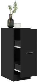 vidaXL Armário boticário 30x41x77,5 cm derivados de madeira preto