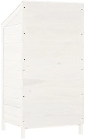 Abrigo de jardim 55x52x112 cm madeira de abeto maciça branco