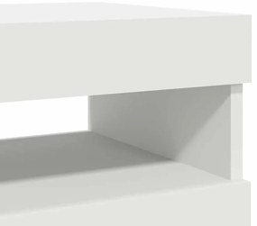 Móveis de TV com luzes LED 2 pcs 60x35x40 cm branco