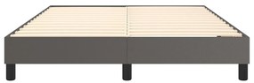 Estrutura de cama 140x190 cm couro artificial cinzento