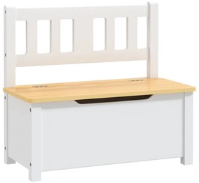 4 pcs conjunto mesa e cadeiras infantil MDF branco e bege