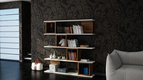Prateleira Wind – Branco Nogueira – 120x119,9x19,5 cm
