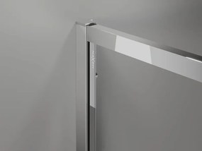 Mexen Exo cabine de duche semicircular assimétrica de correr 100 x 80 cm, transparente, cromada - 8132-100-080-01-00