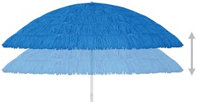 Guarda-sol de praia Hawaii 300 cm azul