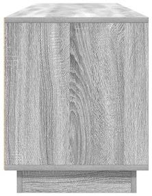 Móvel de TV com luzes LED 193,5x41x50 cm cinzento sonoma