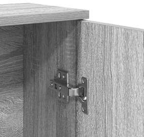 Móvel p/ casa banho c/ suporte rolos 39x22x90 cm sonoma cinza