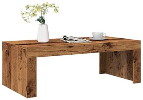 vidaXL Mesa de centro 102x50x35 cm derivados de madeira madeira velha