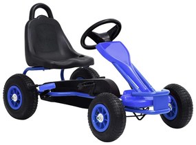 Kart a pedais com pneus pneumáticos azul