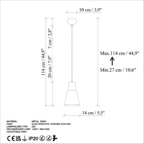 Chandelier Konıkkem – Antiquation – Ø14 h:20 cm